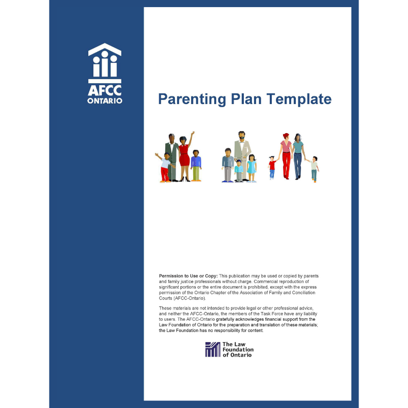 Parenting Plan Guide and Template AFCC Ontario